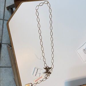 NWT True Religion Belt Gold Chain, Butterfly & Padlock Buckle Lobster Clasp L/XL